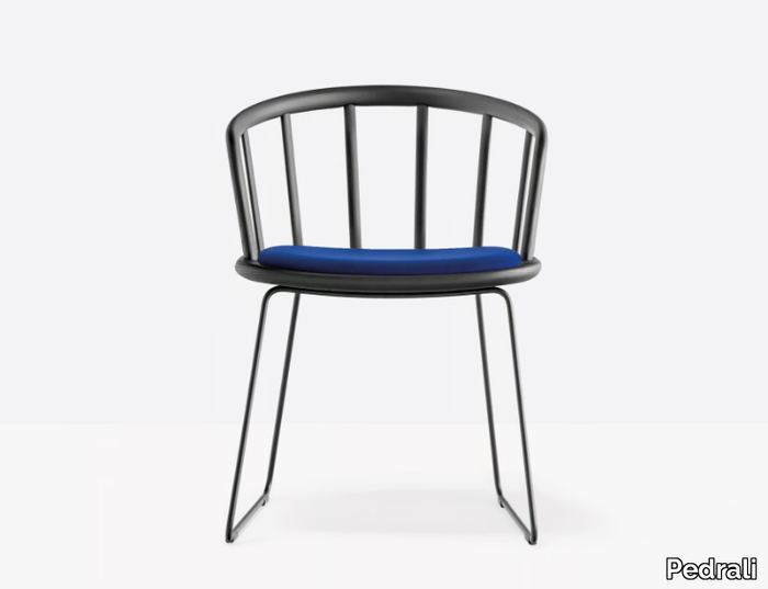 NYM 2856 - Sled base ash chair with integrated cushion _ Pedrali