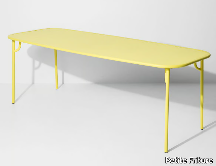 WEEK-END - Rectangular powder coated aluminium garden table _ Petite Friture