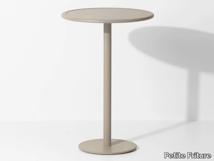 WEEK-END - Round powder coated aluminium high table _ Petite Friture