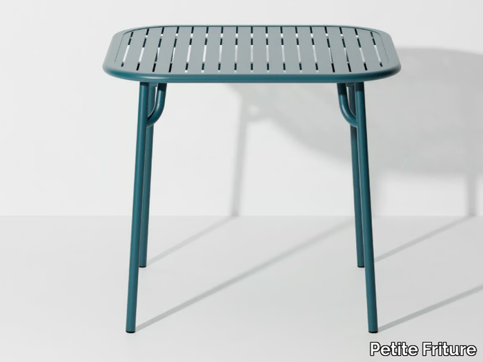 WEEK-END - Square powder coated aluminium garden table _ Petite Friture