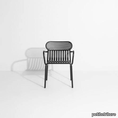 Week-end Week-End Garden Chair with armrests - Black Studio Brichet-Ziegler