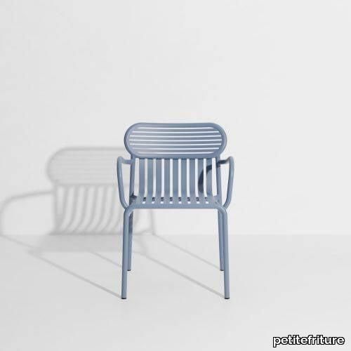 Week-end Week-End Garden Chair with armrests - Blue pigeon Studio Brichet-Ziegler