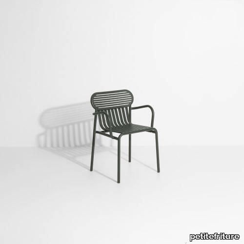 Week-end Week-End Garden Chair with armrests - Glass green Studio Brichet-Ziegler