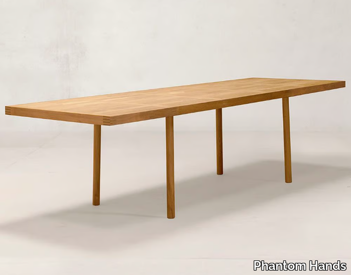 NANDI - Rectangular teak table _ Phantom Hands