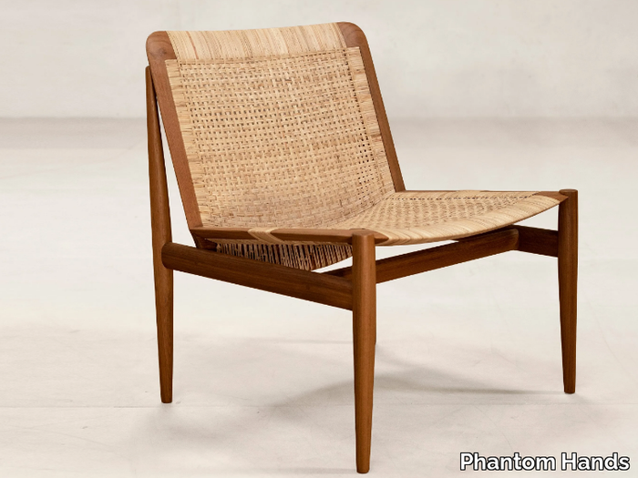 TANGĀLI - Armchair in teak and cane _ Phantom Hands