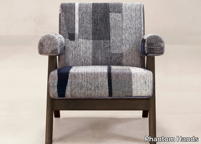 KESA INDIGO - Fabric armchair with armrests _ Phantom Hands