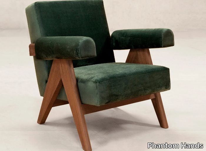 UPHOLSTERED EASY ARMCHAIR - Fabric armchair with armrests _ Phantom Hands