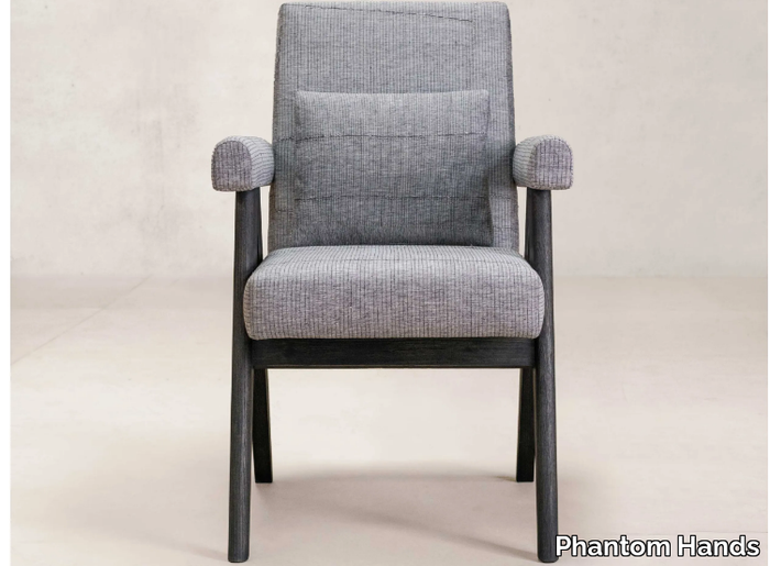 KESA SLATE - Fabric armchair with armrests _ Phantom Hands