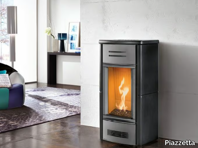 G963 M - Gas steel stove for air heating _ Piazzetta