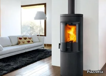 E924 A - Wood-burning wall-mounted steel stove Class A+ _ Piazzetta