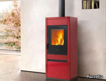 E928 A - Wood-burning Central stove for air heating Class A+ _ Piazzetta