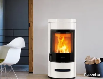 E929 M - Wood-burning wall-mounted stove for air heating Class A+ _ Piazzetta