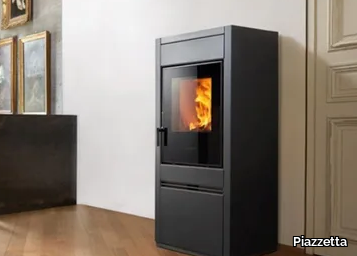 E128 A - Wood-burning steel stove Class A+ _ Piazzetta