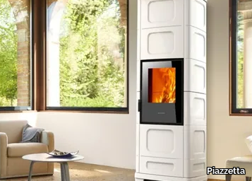 E228 C-H - Multi-fuel faïence stove _ Piazzetta