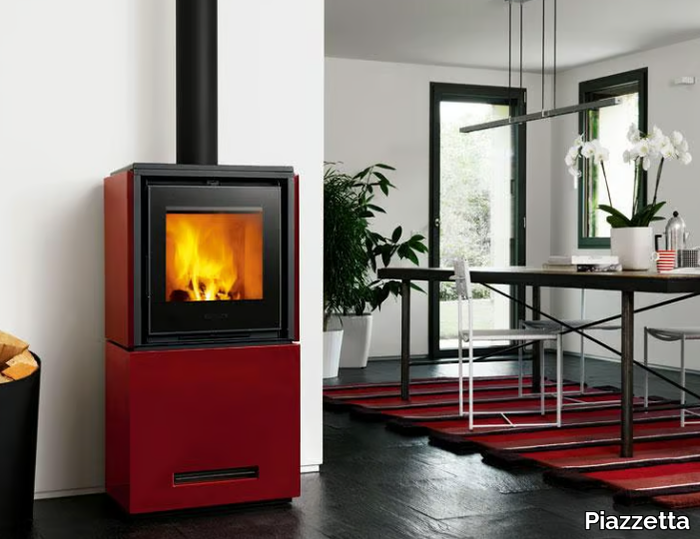 QUBE 2 - Wood-burning stove _ Piazzetta