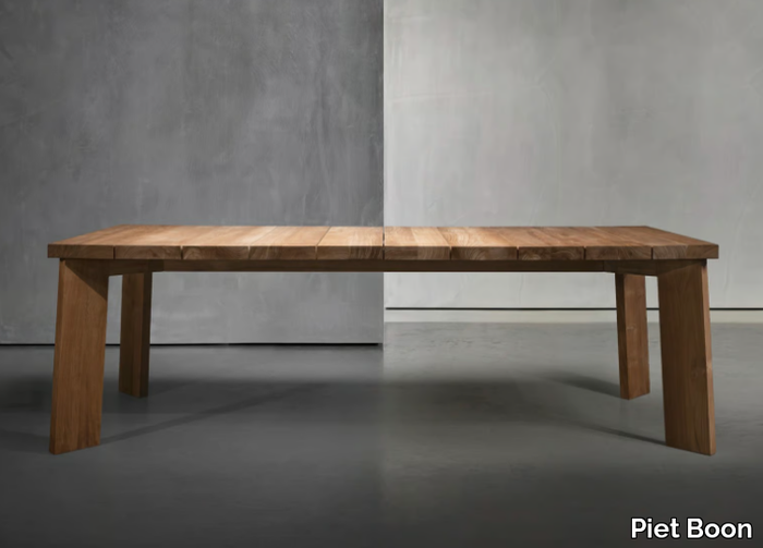 TIMME - Rectangular wooden garden table _ Piet Boon