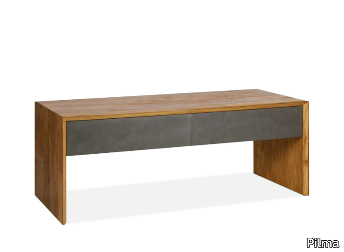 ANGLE - Steel and wood TV cabinet with drawers _ Pilma