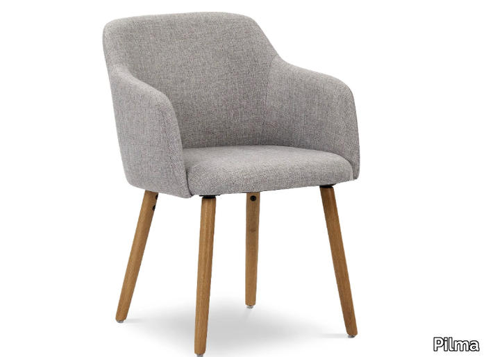 ARLES - Fabric chair with armrests _ Pilma