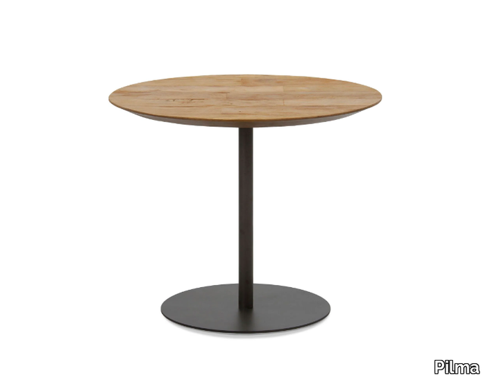 CUTE - Round steel and wood coffee table _ Pilma