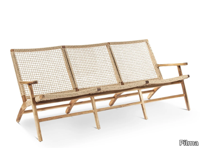 DANOUT - 3 seater teak garden sofa _ Pilma