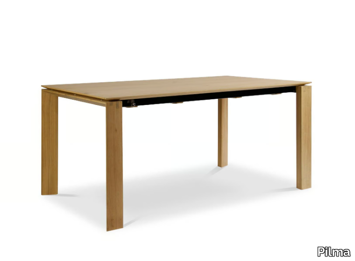 KUBICO - Rectangular extending oak table _ Pilma