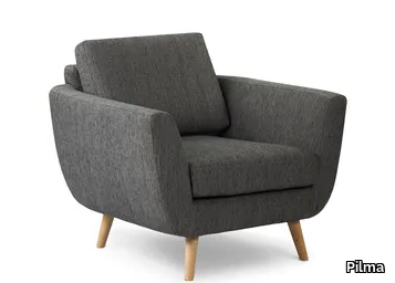 SUN - Fabric armchair with armrests _ Pilma