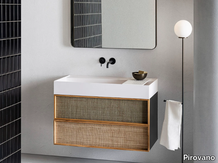 ELEMENT 128 - Wall-mounted vanity unit with drawers _ Pirovano