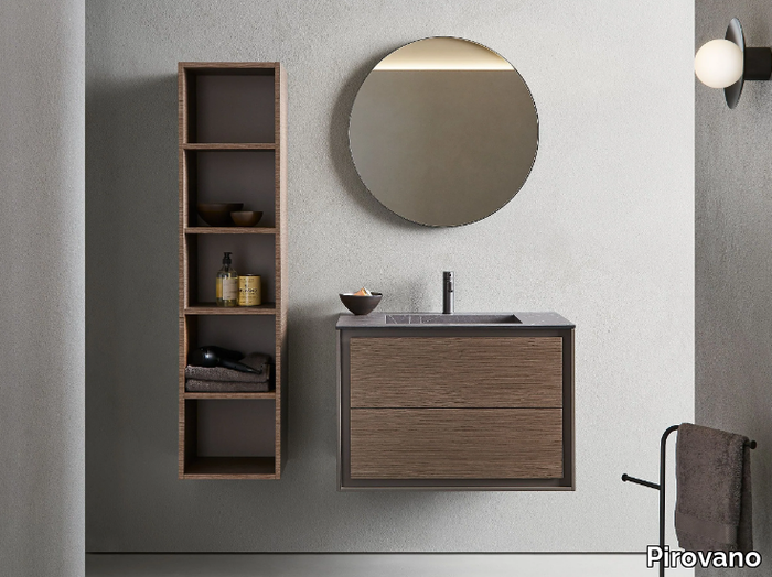 FRAME 104 - Single wall-mounted vanity unit with towel rail _ Pirovano