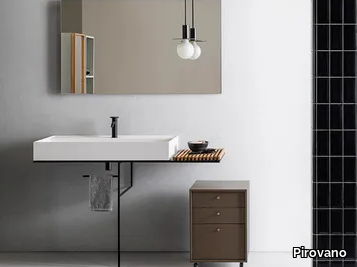 ELEMENT 112 - Single washbasin with towel rail _ Pirovano