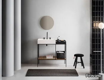 ELEMENT 117 - Bathroom composition with washbasin console and mirror _ Pirovano