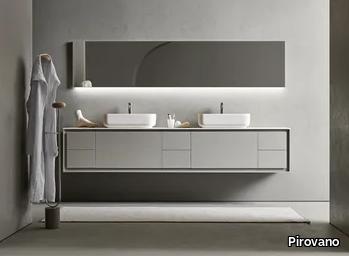 FRAME 102 - Double wall-mounted vanity unit with drawers _ Pirovano