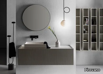 MILLENNIUM XL 103 - Bathroom composition with vanity unit, drawers and columns _ Pirovano