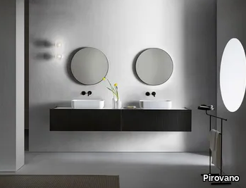 MILLENNIUM XL 106 - Bathroom composition with vanity unit, mirror and lamp _ Pirovano