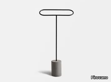 Metal towel rack - Standing metal towel ring _ Pirovano