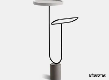 Towel rack - Standing metal towel rack with side table _ Pirovano