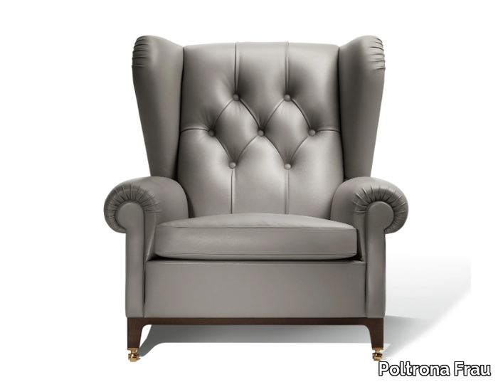 2019 - Tufted leather armchair with armrests _ Poltrona Frau