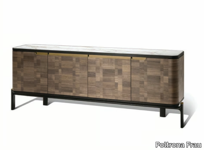 DUO - Walnut sideboard _ Poltrona Frau