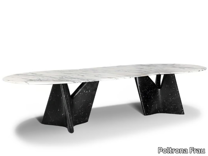 INFINITAMENTE - Marble dining table _ Poltrona Frau