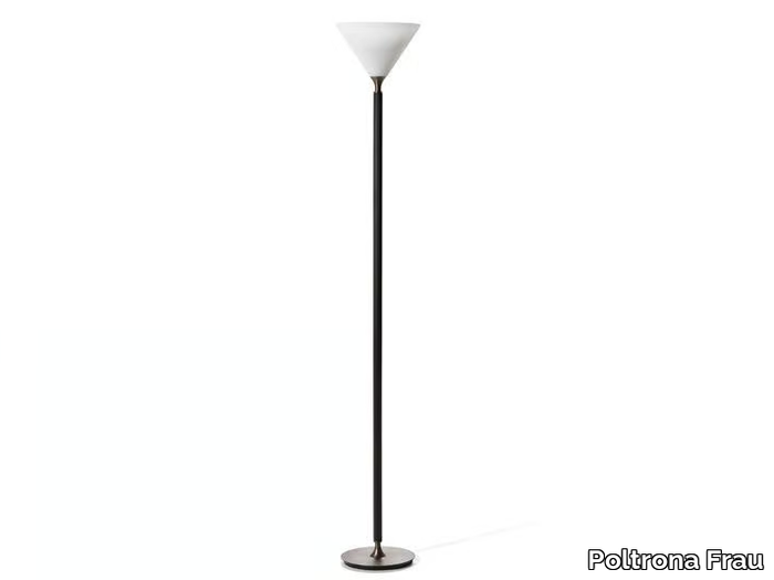 DUO - Wood and glass floor lamp _ Poltrona Frau