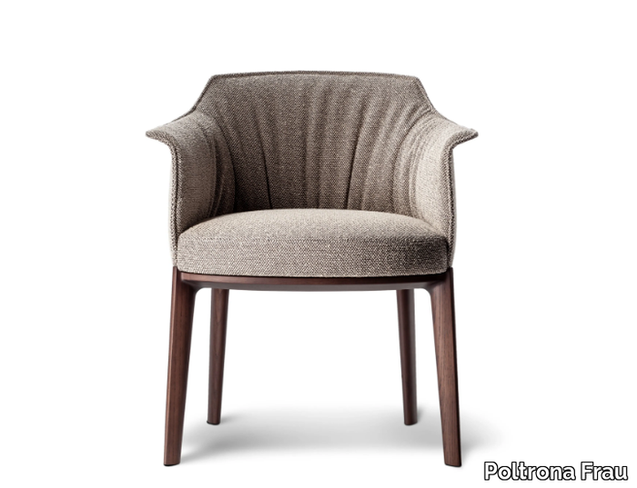 ARCHIBALD - Upholstered fabric easy chair with armrests _ Poltrona Frau