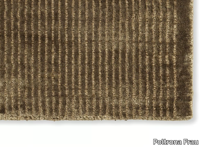 HARP - Striped rectangular handmade silk rug _ Poltrona Frau