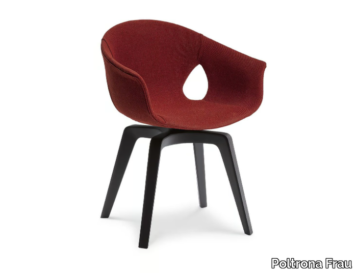 GINGER - Fabric chair with armrests _ Poltrona Frau