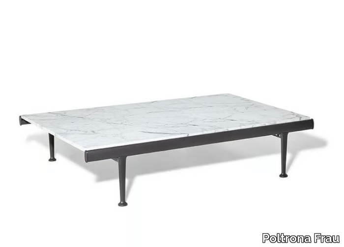 SOUVENIR D'ITALIE - Rectangular low marble coffee table _ Poltrona Frau