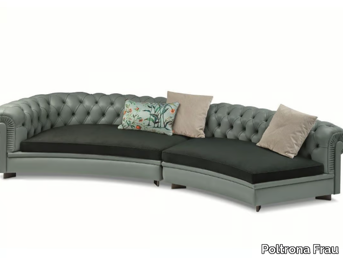 CHESTER LINE - Modular sectional tufted leather sofa _ Poltrona Frau