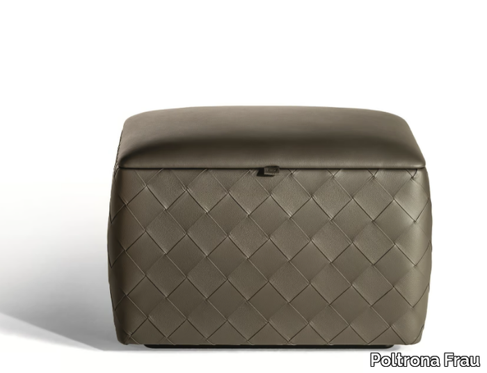 GRANT DE LUXE - Storage rectangular leather pouf _ Poltrona Frau