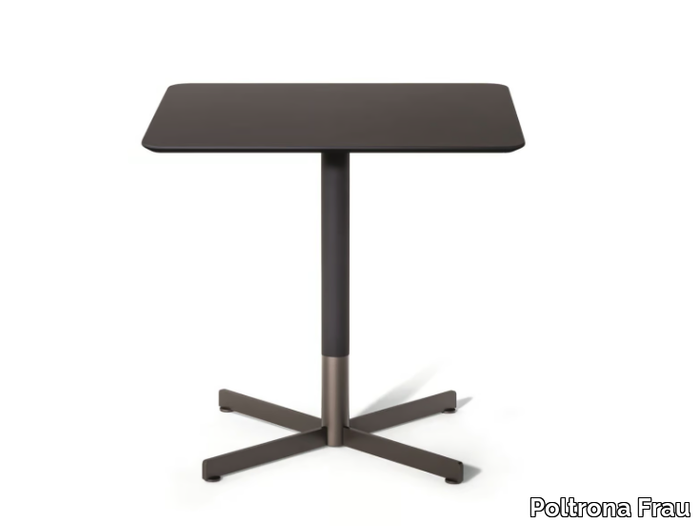 BOB BISTROT - Square Fenix-NTM® table with 4-star base _ Poltrona Frau