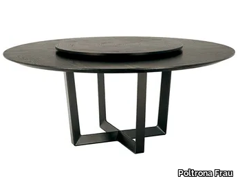 BOLERO - Round table with Lazy Susan _ Poltrona Frau