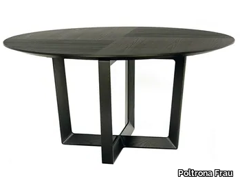 BOLERO - Round solid wood table _ Poltrona Frau