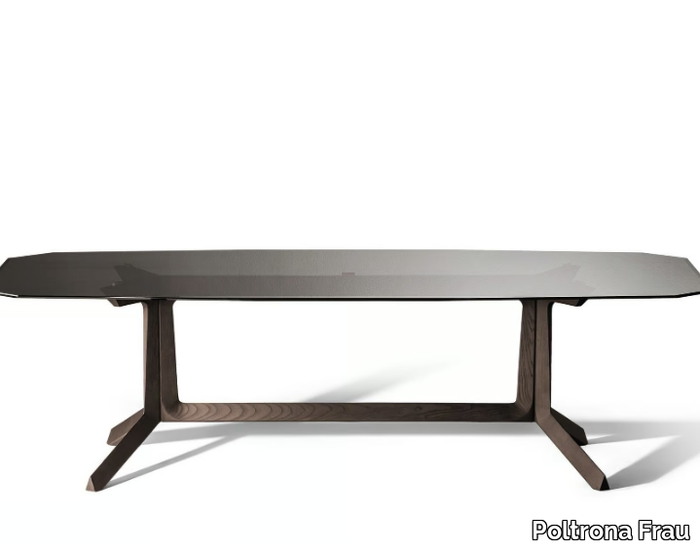 OTHELLO - Rectangular glass living room table _ Poltrona Frau