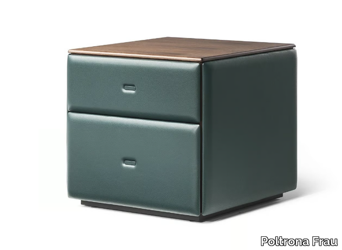 MOONDANCE - Leather bedside table with drawers _ Poltrona Frau